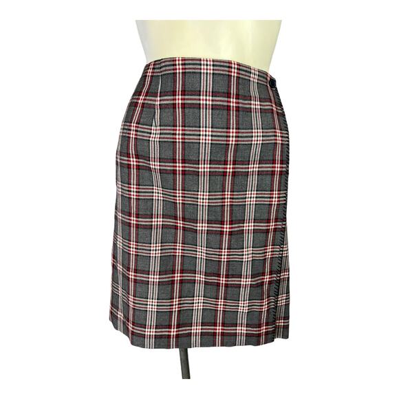 Charter Club Petites Womens Plaid Wrap Skirt Wool rayon sz 8 P - Picture 5 of 6